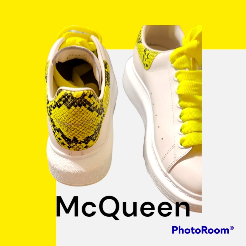 COPY - Nearly New Vibrant yellow snake skin Alexander McQueen size 7.5 only wor…